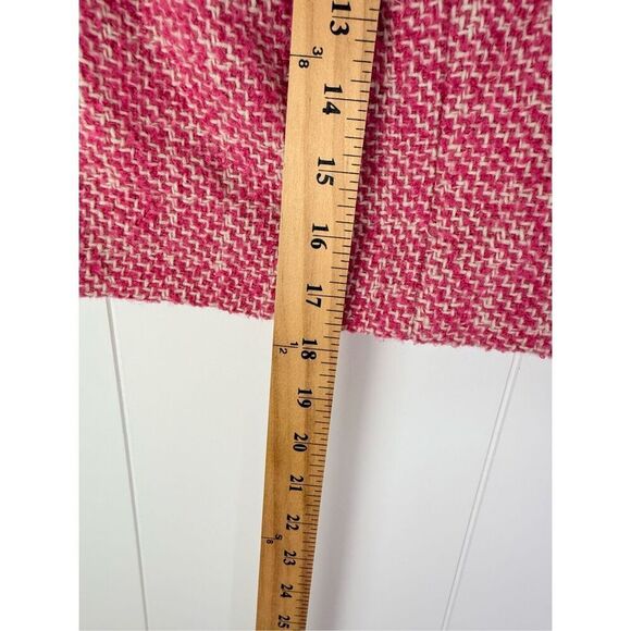 Banana Republic Tweed Wool Mini Skirt Size 12 Parrot Pink - Picture 5 of 9
